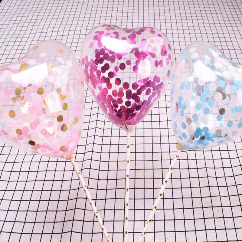 1 set 5inch Helium Balloon heart Wedding star aluminum Foil Balloons Inflatable Birthday baloon Party Decoration Ball