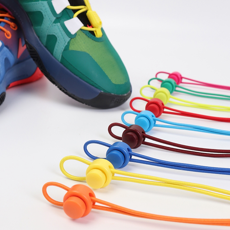 Lacets de chaussures élastiques ronds à ressort en plastique, faciles à porter en 1 seconde, accessoires de chaussures de sport, de randonnée, de paresseux
