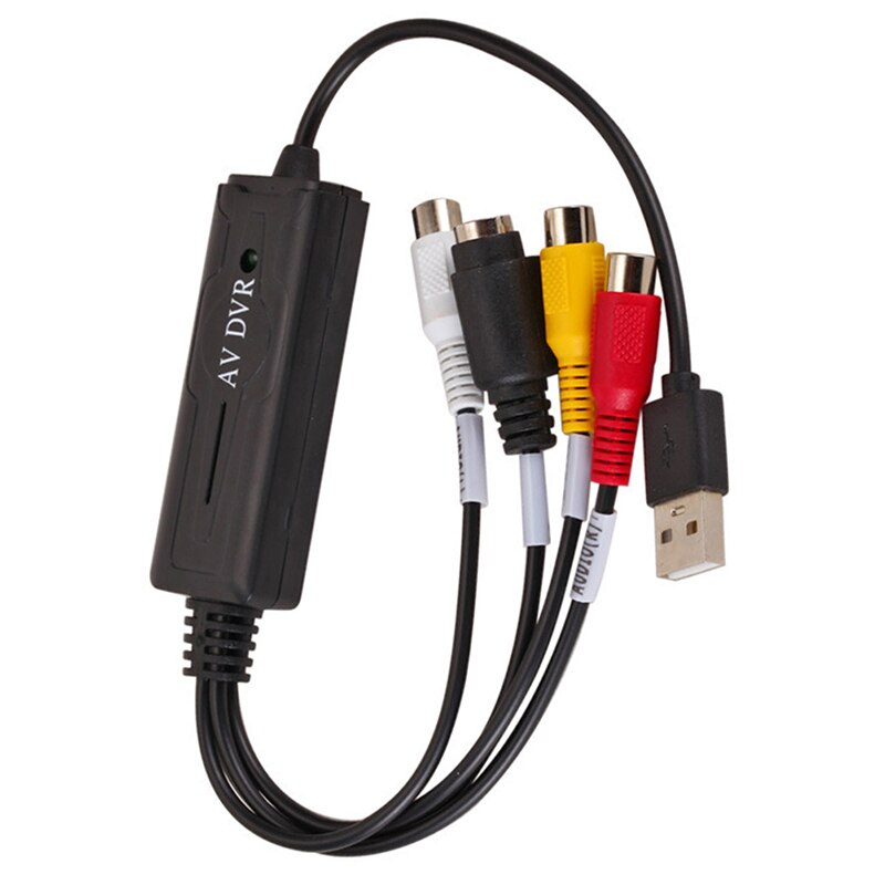 USB 2.0 Easycap Audio Video Capture Card Adapter VHS to DVD Video Capture for Windows 10/8/7/XP Capture Video