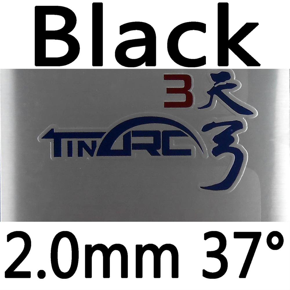 Original DHS TinArc 3 TinArc3 TinArc III pips-in table tennis pingpong rubber with sponge: black 2.0mm H37