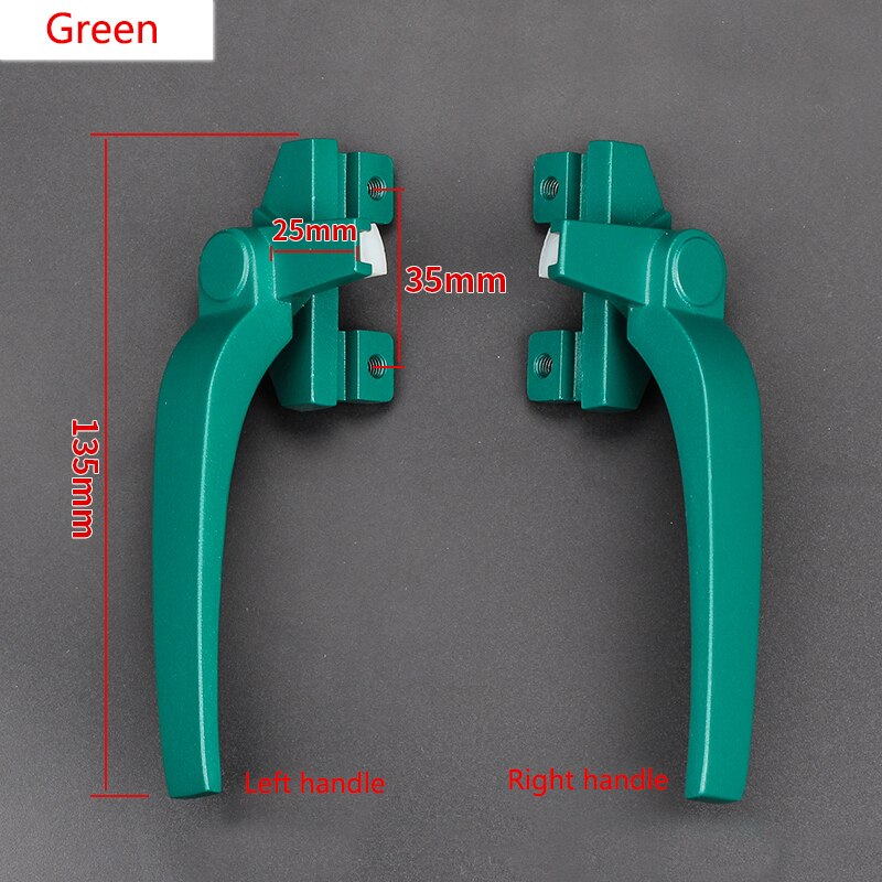 1pc Window Handle Lock Handle sliding window handle Aluminum Alloy window lock anti-theft lock: L-Left handle / 4