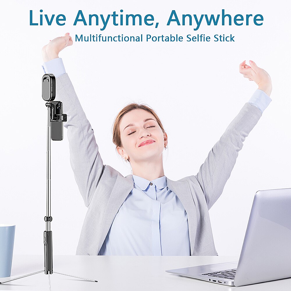 Portable Multi-Function Fill Light Bracket Tripod Phone Bluetooth Remote bracket Extendable Camera Stand Live Broadcast Bracket