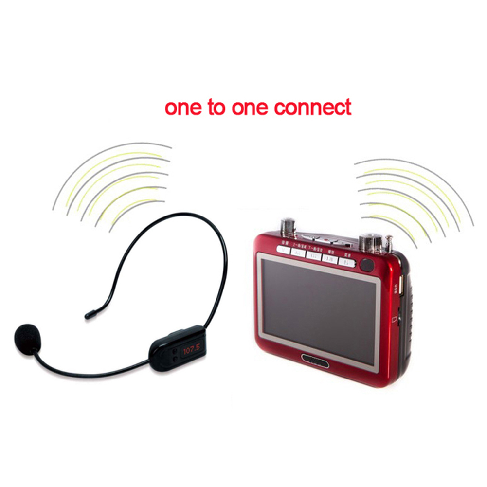 FM Wireless Microphone Headset Megaphone Radio Mic Portable For Loudspeaker/ Teaching/Tour Guide/ Sales /Meetings