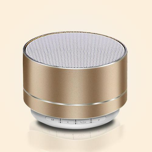 Populaire Speaker Bluetooth Wireless Music Speaker Subwoofer Sport Stereo Sound Led Usb Mini Speaker Bluetooth Draagbare Bass: golden