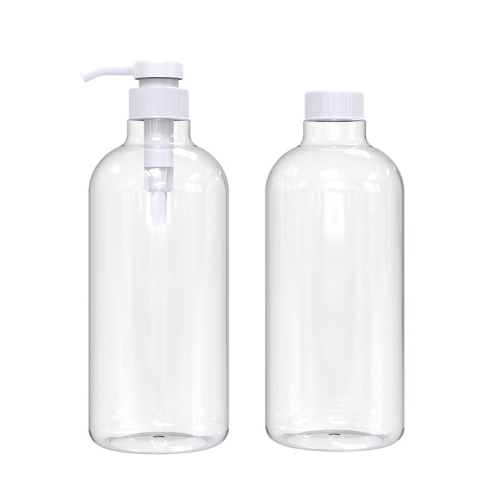 300/500/1000ML Klar Presse Pumpen Leere Flasche Nachfüllbare Shampoo Dusche Gel Spender Hautpflege Werkzeug Nachfüllbar flaschen TK-ing: 1000ML / 2
