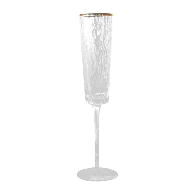 Crystal Wine Glass Champagne Glass Bouquet Party Supply Golden: 1pc Champagne glass
