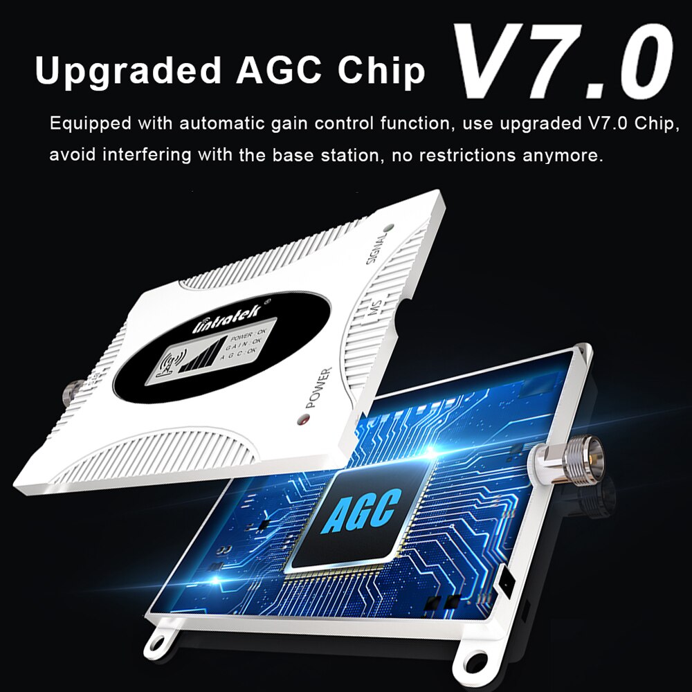 Signal amplifier 2g3g4g Celluar phone booster GSM UMTS DCS 850 900 1800 2100 Voice and data Lintratek repeater