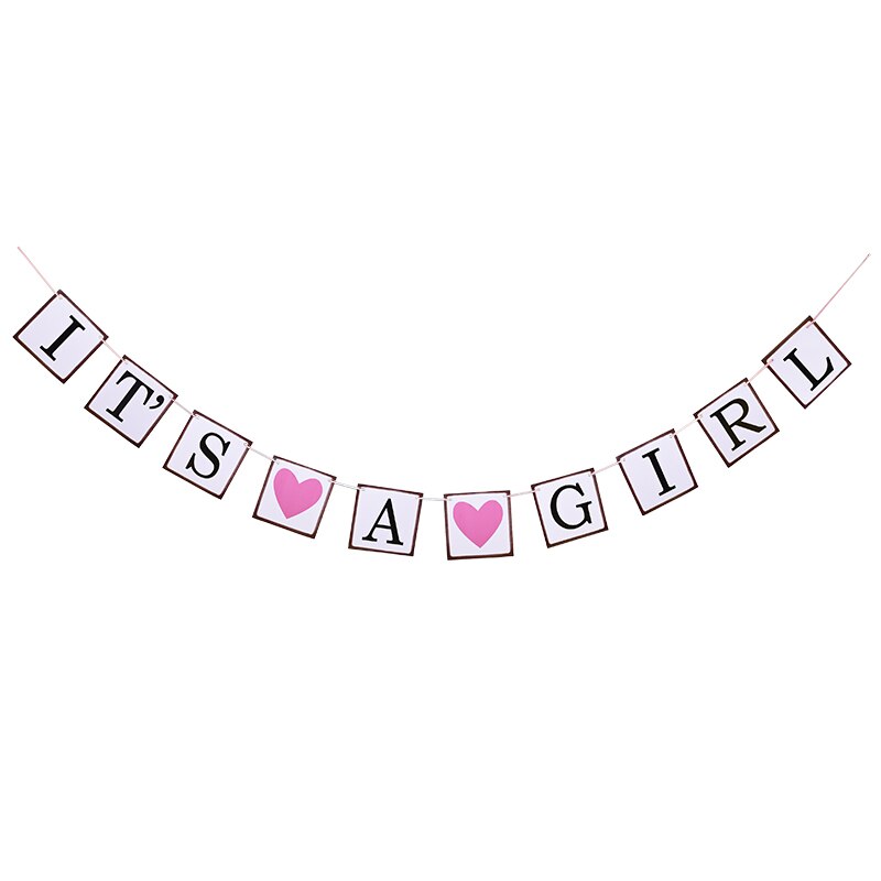 C'est un garçon ou une fille bannière rose bleu papier lettre guirlande pour bébé douche décoration sexe révéler fête fournitures banderoles bannières: B02