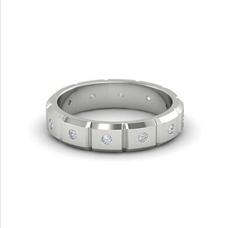 Luxe Geometrische Vierkante Koninklijke Zirkoon Ring Mode Romantische Prinses Bruid Engagement Charm Paar Sieraden Valentijnsdag