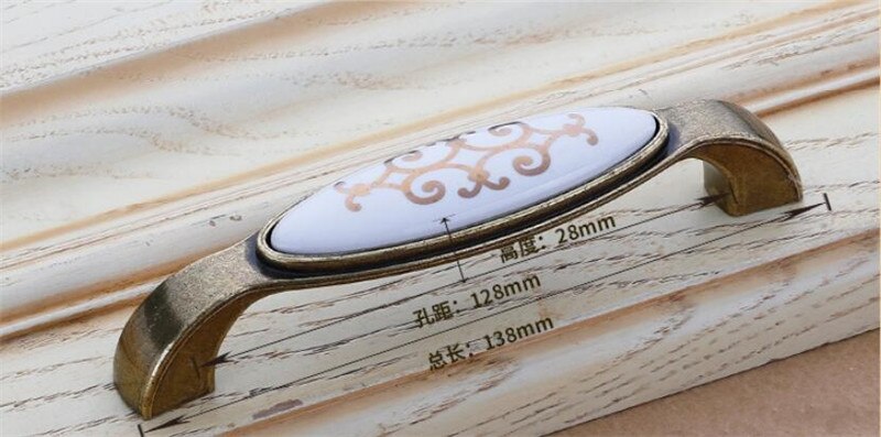 10PCS colorful Ceramic flower Cabinet Knobs Door Pull Handles Cupboard Drawer Wardrobe Furniture Handle Knobs: D