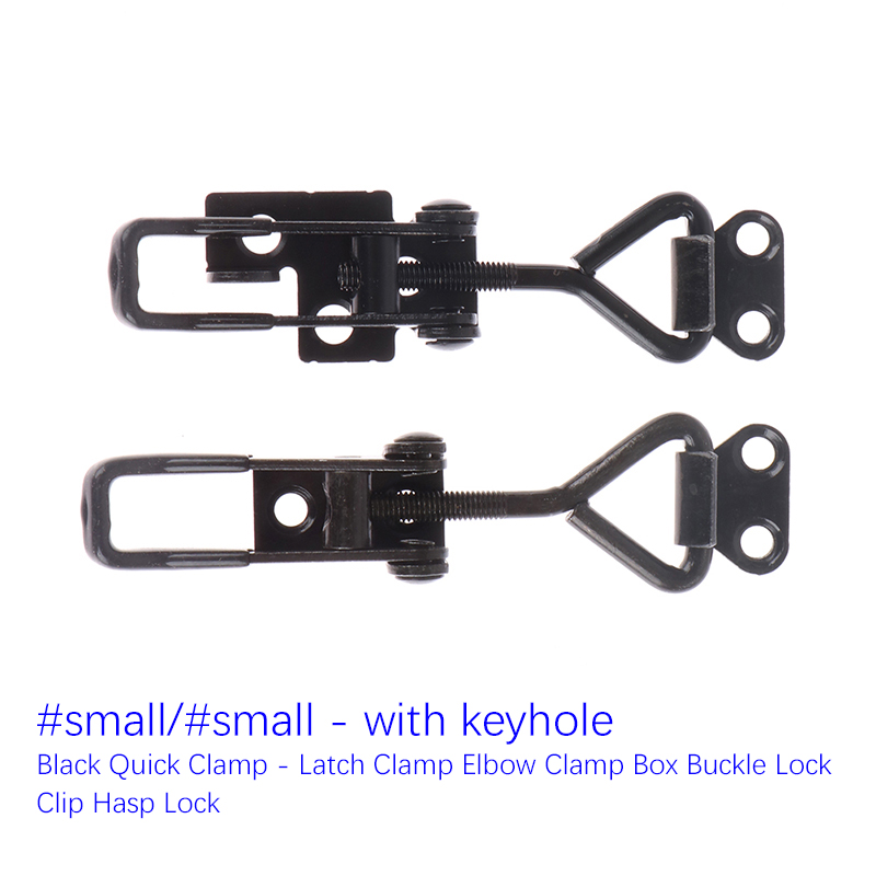 Elbow Clamp Black Quick Clamp Latch Clamp Box Cabinet Boxes Lever Handle Lock Hasp For Home Sliding Door Furniture Hardware