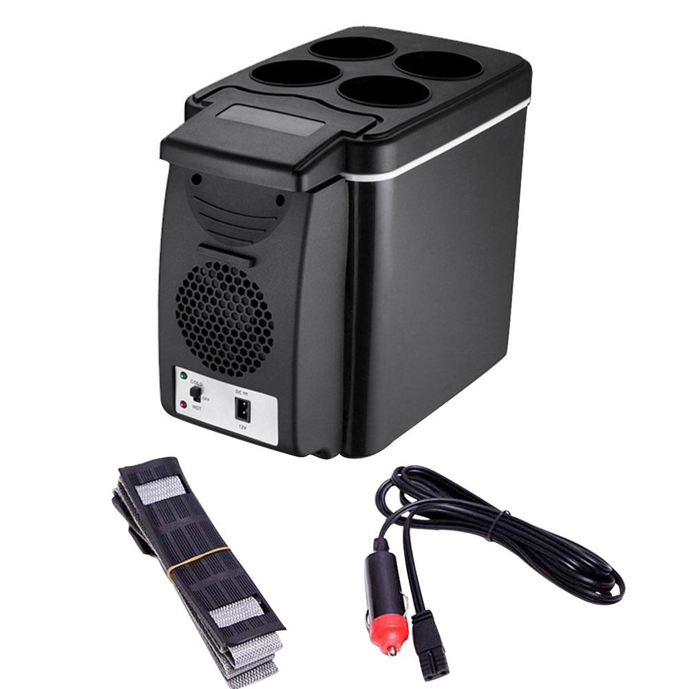 12V Refrigerator Freezer Heater 6L Mini Car Fridge Cooler & Warmer Portable Fridge Icebox Travel Refrigerator Car Accessories