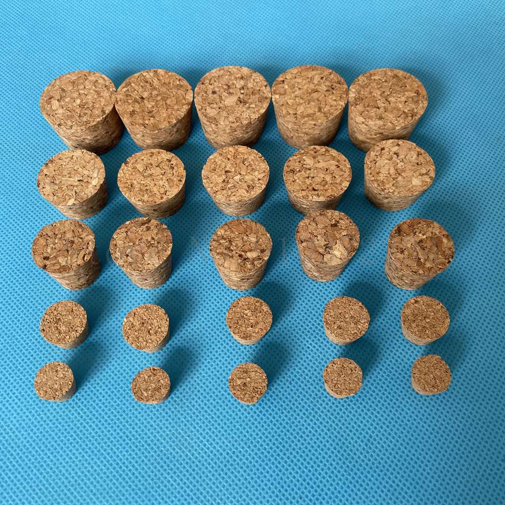 100pcs Top DIA 7.5mm to 30mm Wooden Cork Lab Glass Bottle Stopper Kettle Pudding Bottle Cork Cap Burette Tube Wood plug