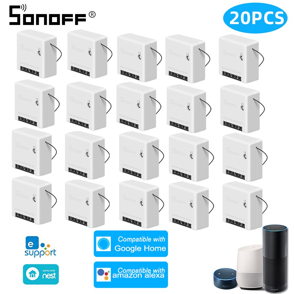 Itead sonoff mini basic gjør-det-selv wifi-bryter 2ch- veis smart bryter timer lysbryter stemme fjernkontrollmodul arbeid med alexa