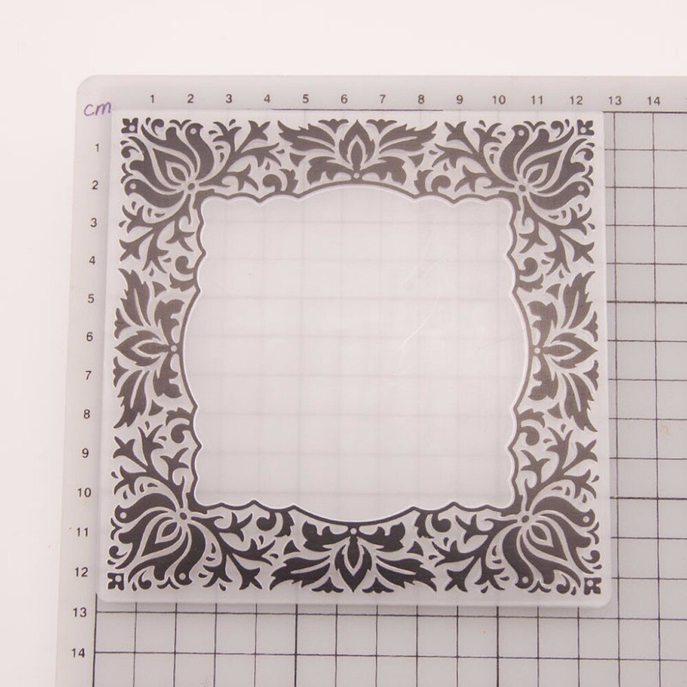 Plastic Embossing Folder Stencils Template Molds DIY Scrapbooking Paper Photo Album Card Decoration Flower Frame-S001