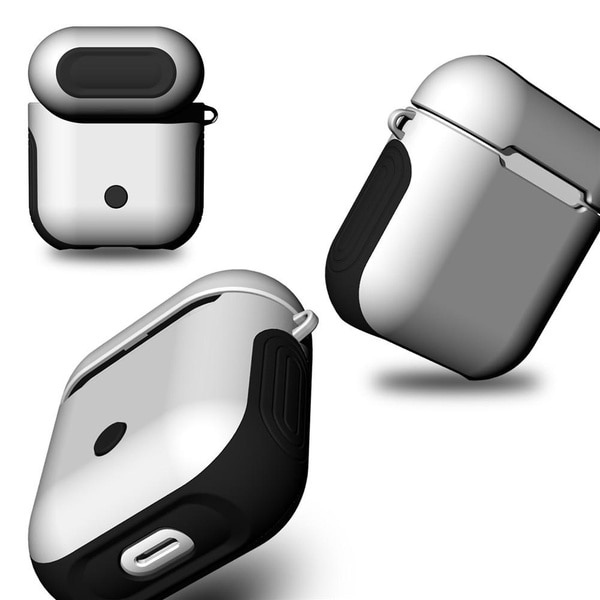 2 in1 TPU + PC Della Cassa Auricolare Capa Borsette Per Apple AirPods 1 2 di Protezione Della Copertura Della Pelle di Accessori per AirPods polvere Della Protezione Sticker