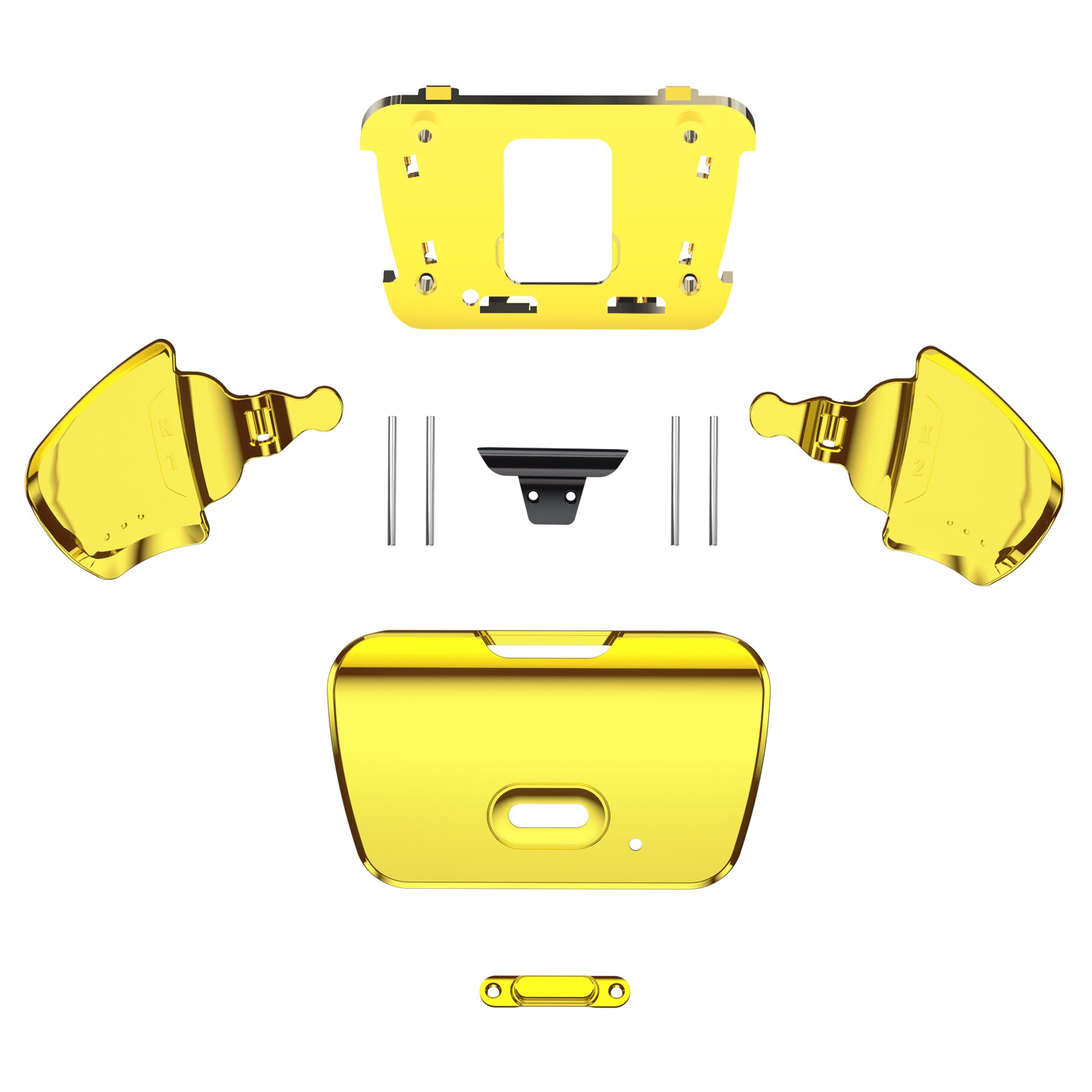 eXtremeRate Replacement Redesigned K1 K2 Back Button for PS5 RISE Remap Kit - Controller &amp; RISE Remap Board NOT Included: Chrome Gold