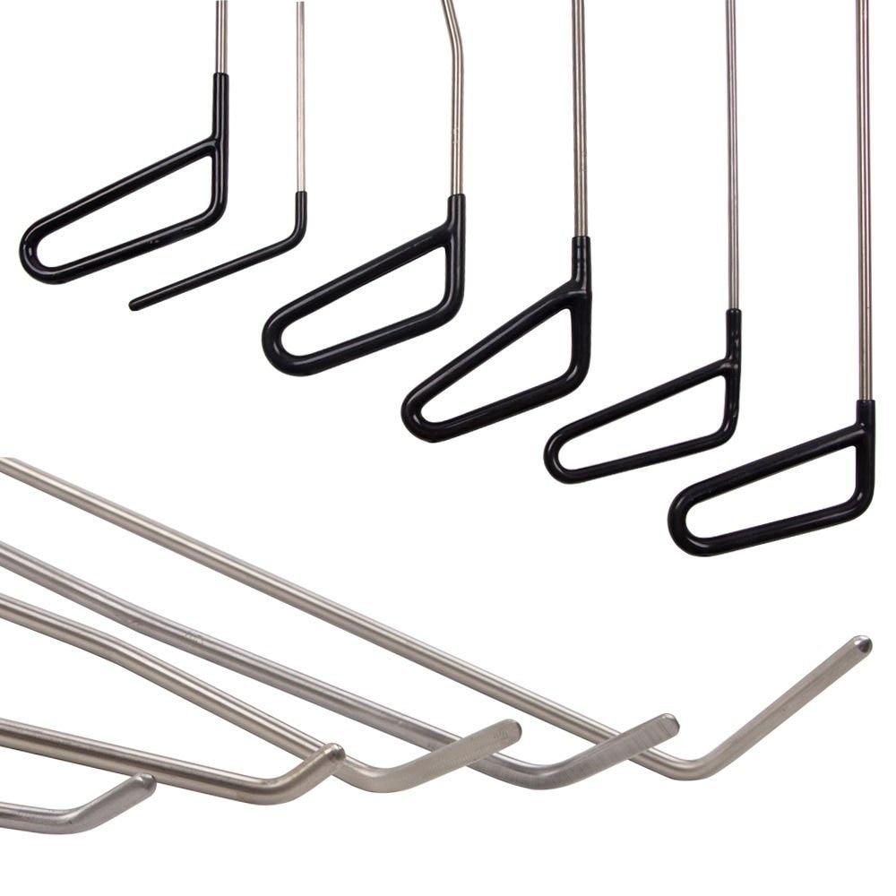 FURUIX 1/3/6 pcs PDR push Rods Set Paintless Dent Repair Tools Rods for Car Dent Remover Puller Hail Damage Repair Kit