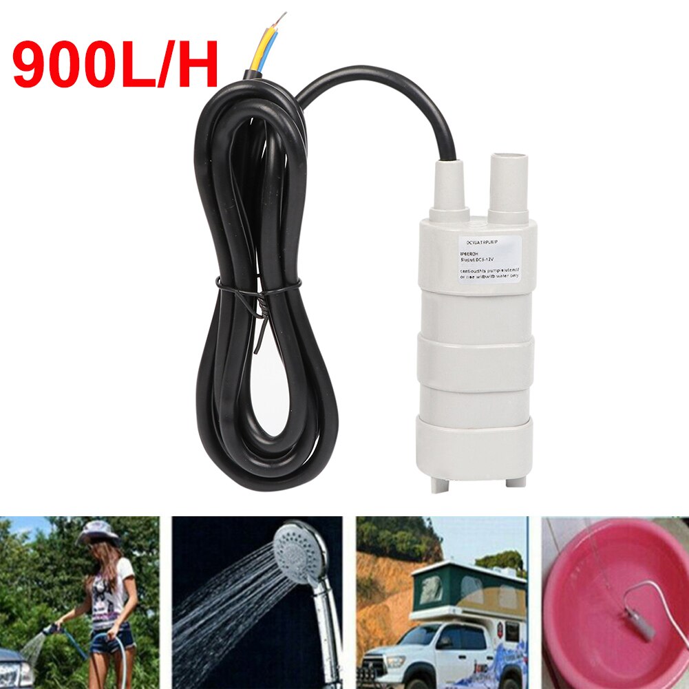 DC 12V Submersible Water Pump 900L/H 5M High Lift Diesel Oil Water Pump High Flow Engineering Plastic Mini Water Pump