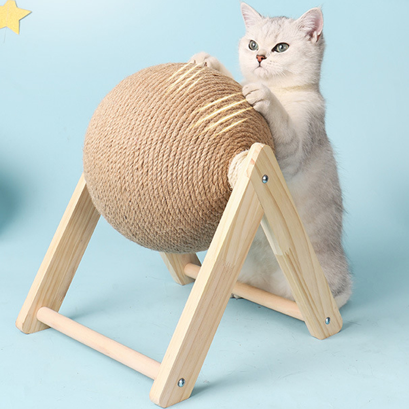 Cat Scratching Ball Toy Kitten Sisal Rope Ball Board Grinding Paws Toys Cats Scratcher Wear-resistant cat Scratching Shelves: V type / XLarge