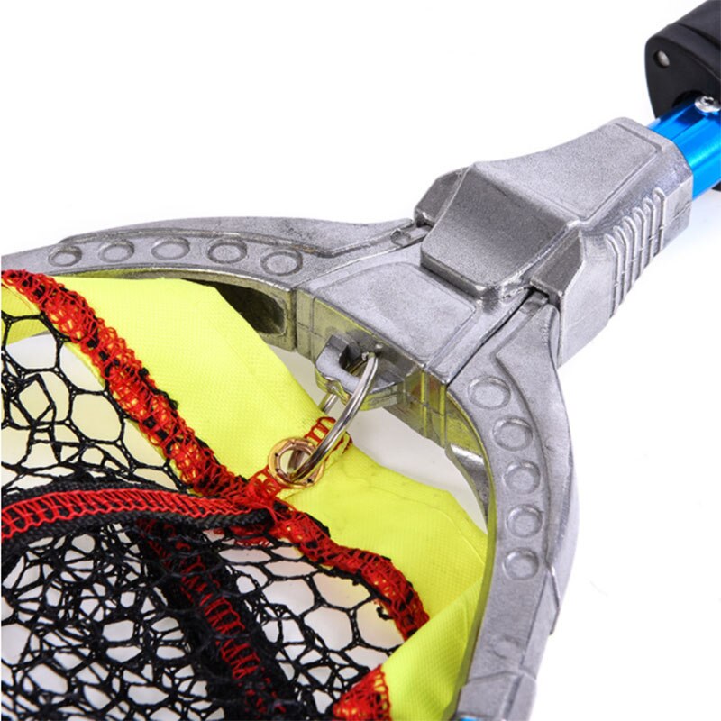 Blue Aluminum Alloy Quick Folding Dip Net Large Triple-Cornered Dip Net Fishing Net