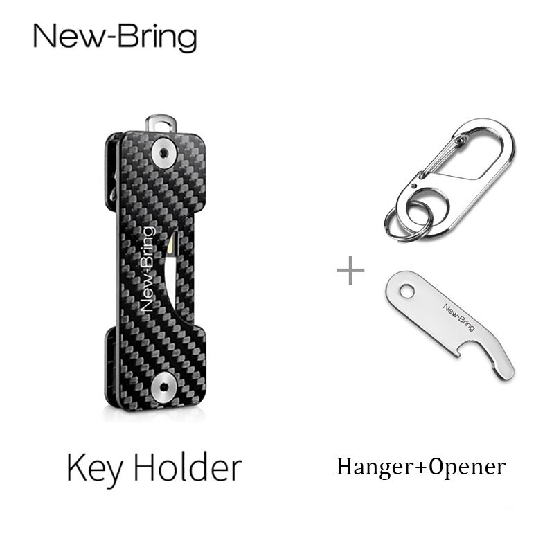 NewBring – porte-clé intelligent G2 en Fiber de carbone, porte-clé de voiture, collecteur d&#39;anneau, organisateur de clé de poche EDC intelligent: Key Holder with H O