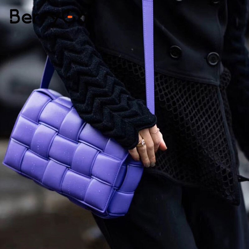 Berrygo casual damevesker 5 farger fresh daily skulderveske street style skinn dameveske gitterveske
