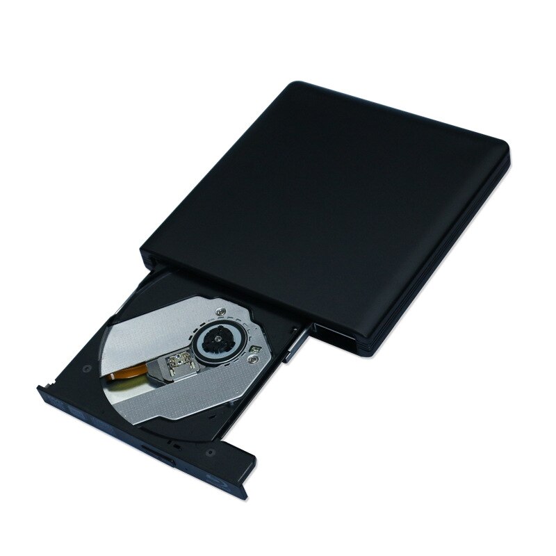 Dunne Aluminium Externe CD-ROM USB3.0 Dvd Recorder Mobiele CD-ROM Desktop Laptop Algemene: Black