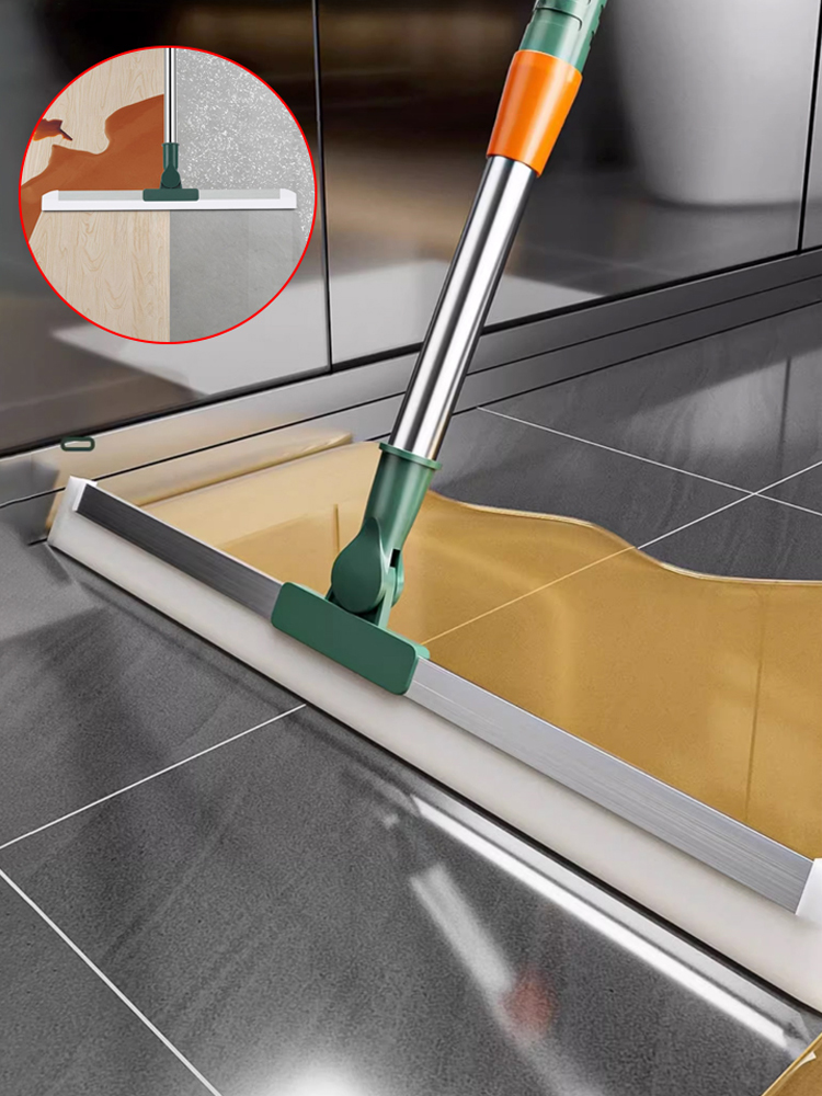 Reinigungsbürste mit langem Griff, teleskopisch, magischer Besen, Silikon-Bodenwischer, Rakelstreifen, Fensterglas, Haushalt, Badezimmer, Kehren