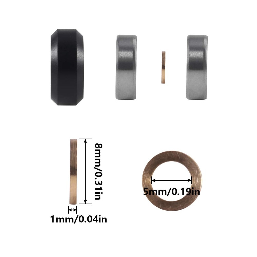 Roda de polia grande de plástico do encaixe do pom v, roda com a polia do rolamento, engrenagem perolada para a roda creality ender 3, CR-7, CR-8, CR-10