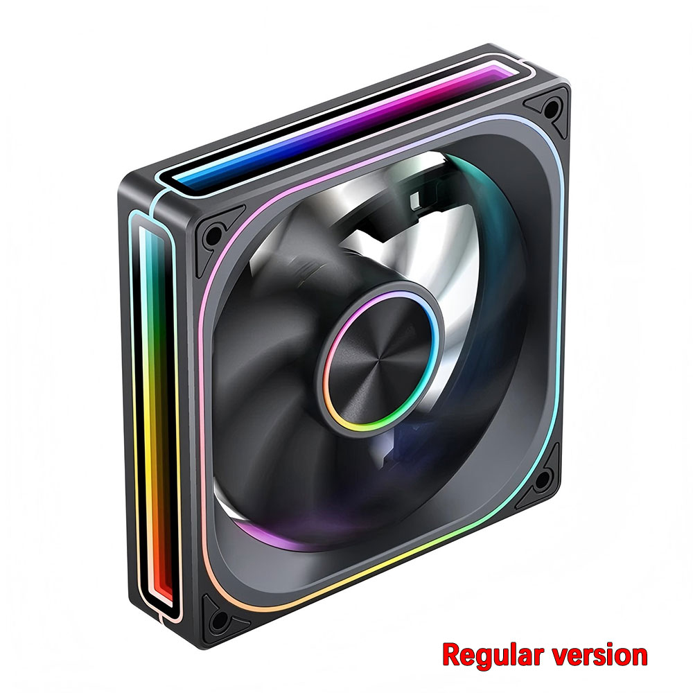 JONSBO ZA-120/240/360 ARGB 12/24/36CM chassis fan Motherboard lighting synchronization/Aluminum Nameplate/PWM Case fans: Black