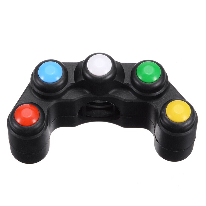 Motorcycle On-Off Switch Push Button 7/8in/22mm Motorbike Handlebar 5 Button Switches Connector Mount Accessories