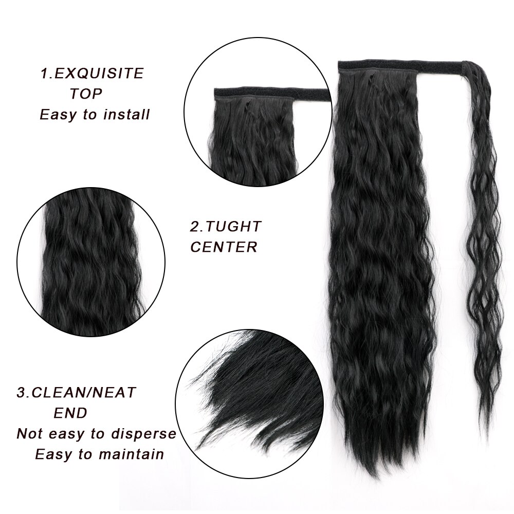 Kinky curly hestehale extensions syntetiske hair extensions del cabello hestehale hair extensions hårstykker