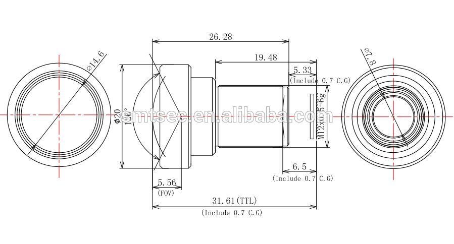 4K Resolutie 1/1.8 "Voor IMX226 Breed Hfov: 111 Graden 4Mm F #20 M12 * 0.5Mm Mount Cctv Lens Smart Security