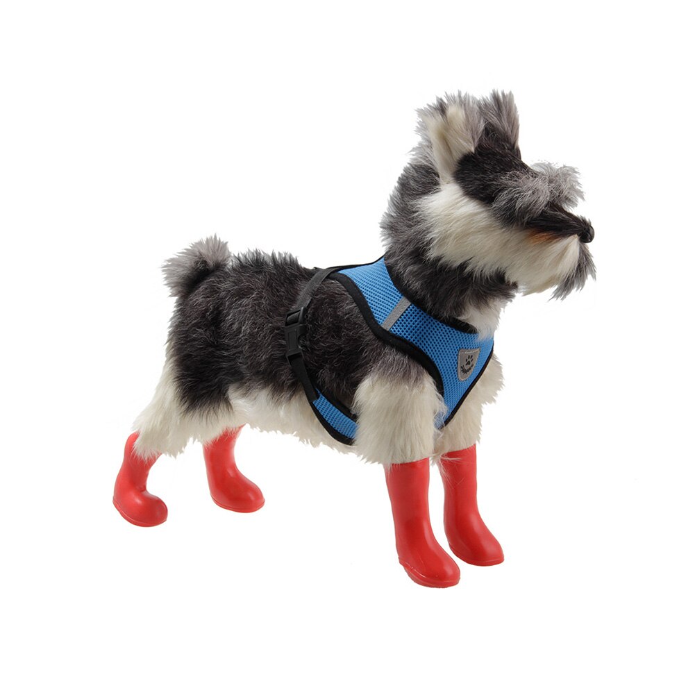 4 pièces chaussures pour chien de compagnie S/M/L imperméable chien bottes chien chiot chaussures antidérapant extensible pour animaux de compagnie bottes de pluie chien de compagnie chaussures de pluie