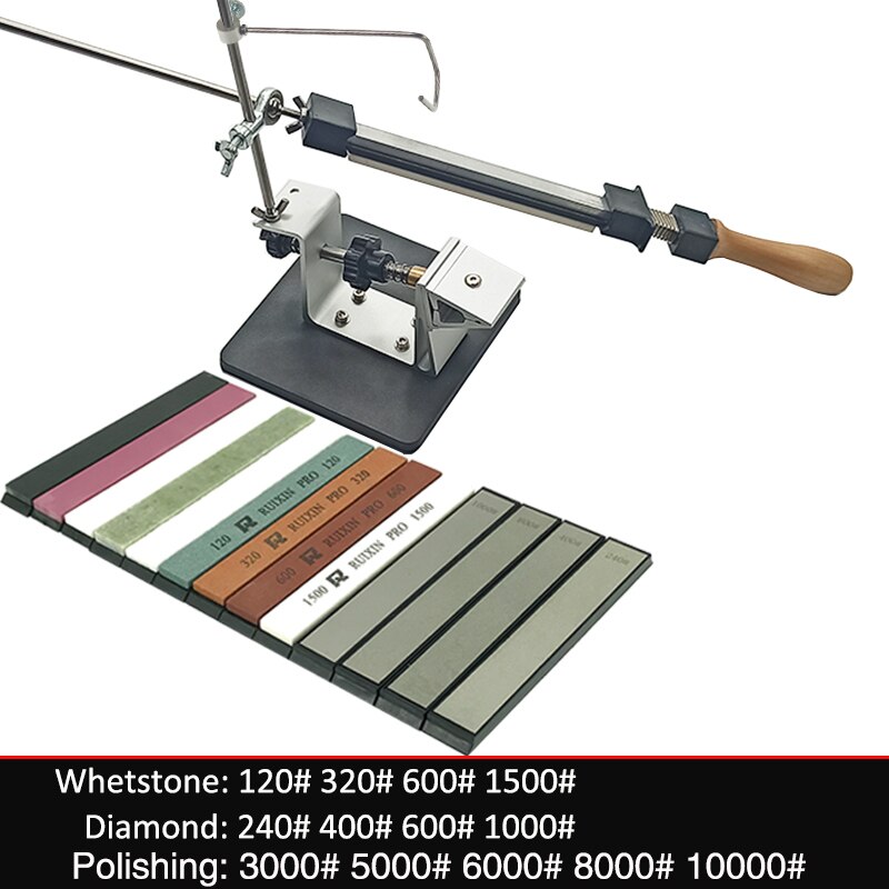 Fixed angle sharpener sharpening stone set Sharpening System Sharpeners Whetstone14~34 Angle Select 180Fast Flip: 4yuan 4jin 5pao