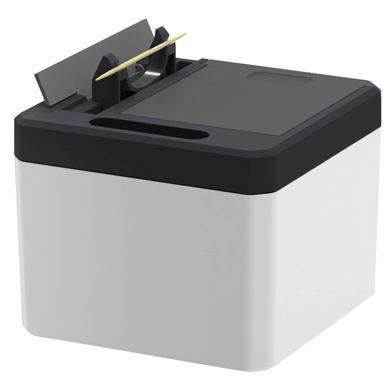 Distributeur De Cure-Dents Automatique En Forme D'Oeuf - Argenté, Alliage De Zinc - Appuyez Pour Sortir Un Cure-Dent