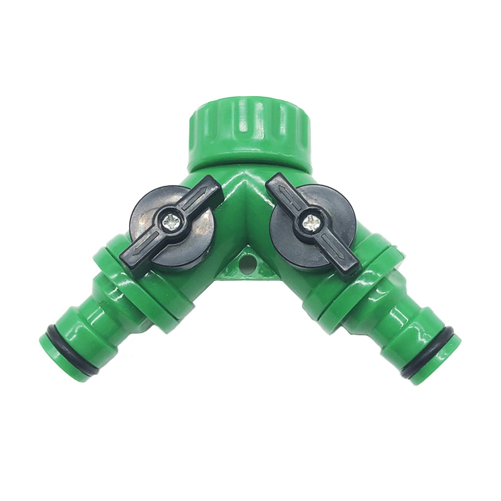 Irrigation Y Connector Adapter Splitter Resealable Tap 2 Way Valve Quick Coupling Drip Irrigation System