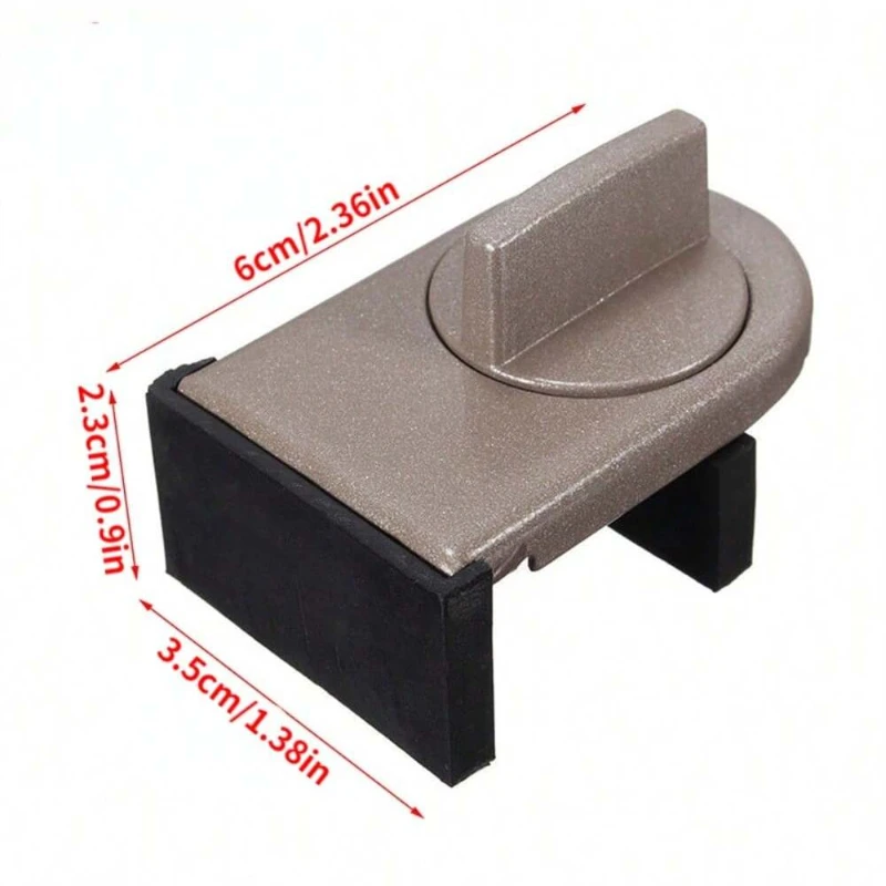 Fenster-Sicherheitsschloss, Aluminiumlegierung, Schiebeschloss, Schiebetür, Diebstahlsicherung, verstellbare Schnalle, Fensterstopper, Schloss für Zuhause: Gelb
