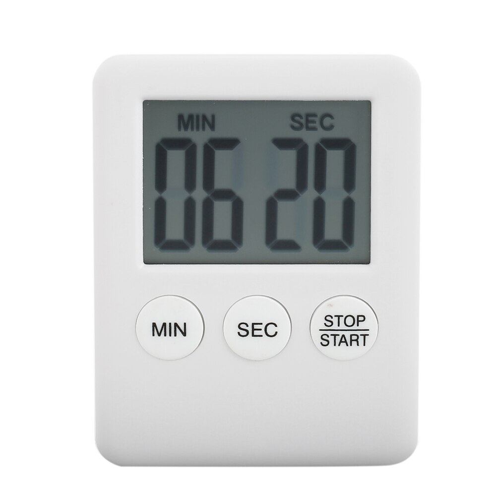 2PC Super Thin Digital Kitchen Timer LCD Digital Display Kitchen Timer Square Countdown Alarm Magnet Clock Stopwatch Clock Timer: 1pcs