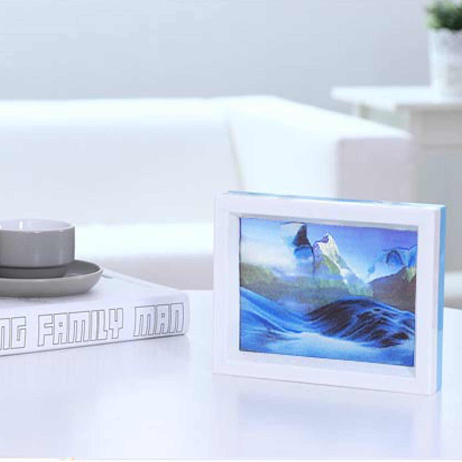 4 #100Ml Zandloper Bewegende Zand Art Liquid Vloeiende Zand Art Landschap Zand Foto Desktop Frame Decoratie Quicksand Schilderen: A