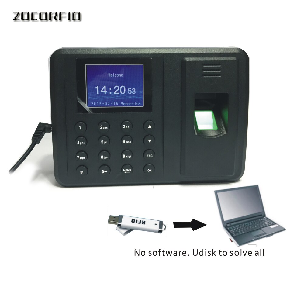 Biometrische Vingerafdruk Time Clock Recorder Opkomst Medewerker Digitale Elektronische/Engels Voice