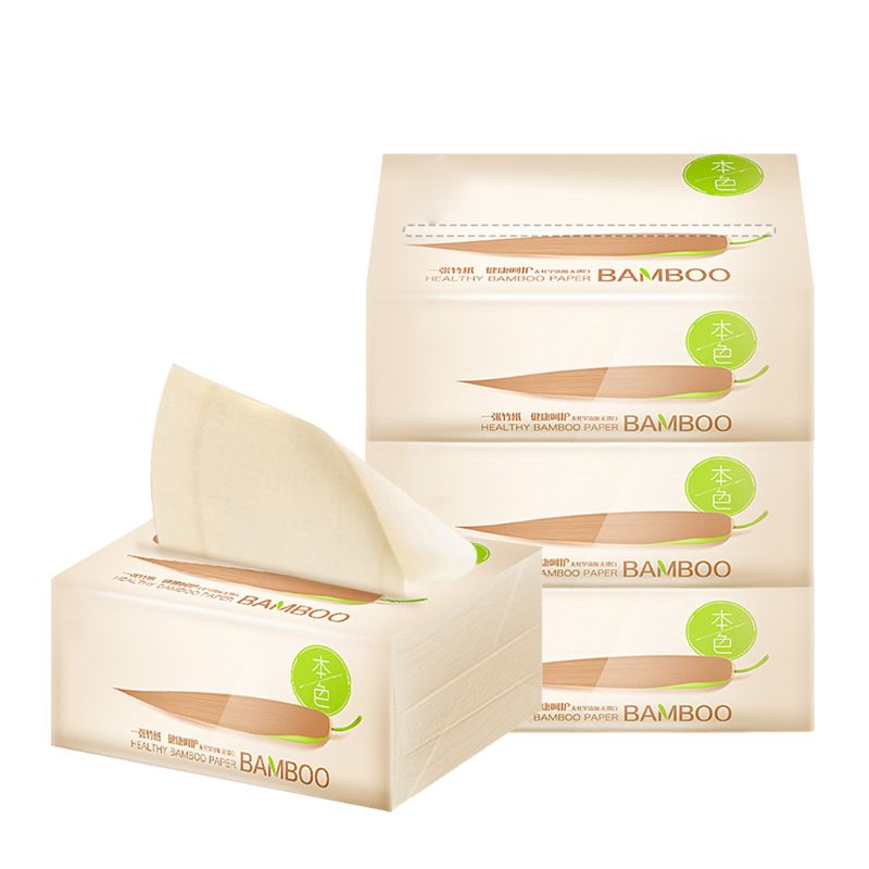 Natural Bamboo Pulp Pumping Paper NO Bleach Health Toilet Paper Wettable Paper GXMC