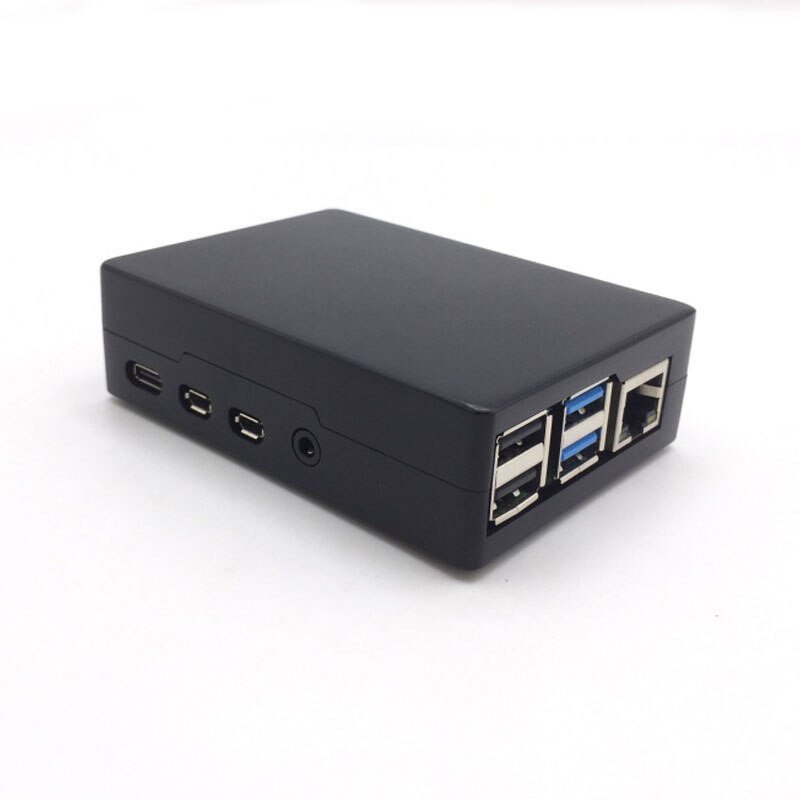 Aluminum alloy metal shell Raspberry Pi 4 generation Pi 4B box: black