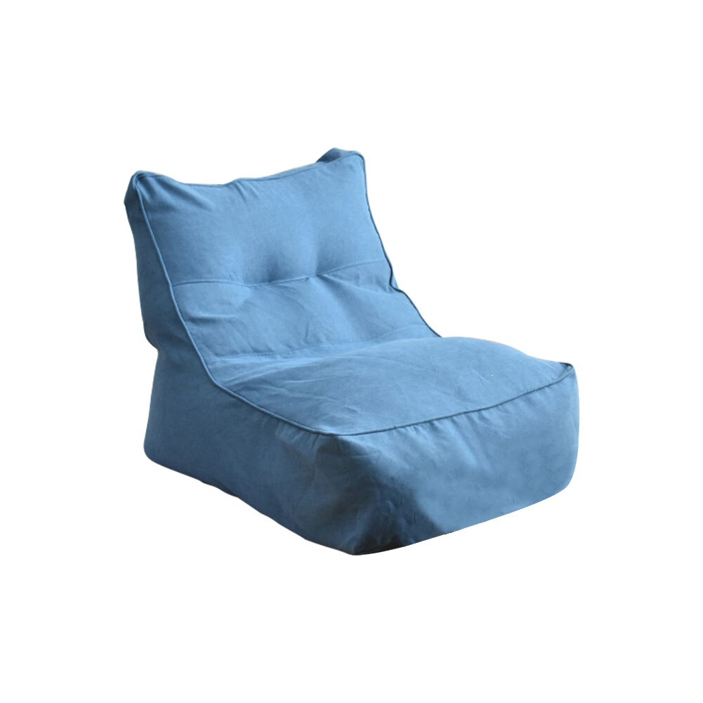 Bean Bag Bedroom Soft Home Protective Pouf Living Room All Seasons Pedal Slipcover Solid Lazy Sofa Cover Lounger Seat Washable: Sapphire Blue 1