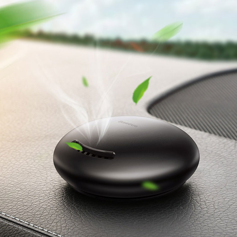 Baseus metalen auto luchtverfrisser parfum auto diffuser verstelbare aromatherapie vaste lucht uitlaat dashboard parfum geur: Zwart