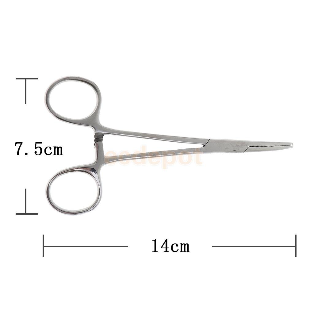 Rvs Hond Oor Schoonmaken Tang Haar Klem Pincet Huisdier Hemostaat Tang Gebogen/Straight 5.5"