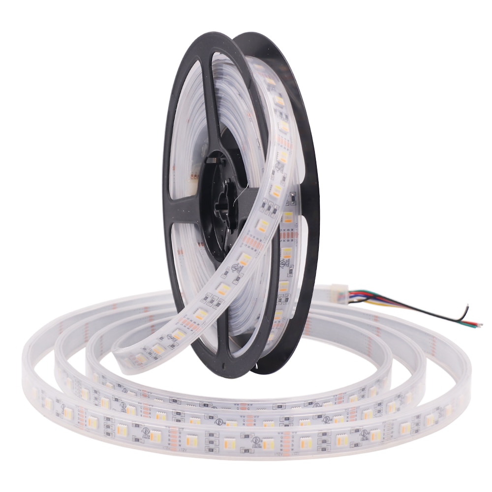 5 Colors in 1 Chip LED Strip 12V 24V RGBW RGBWW RGBCCT 30LEDs/M 60LEDs/M 96LED/M Waterproof LED Tape Flexible LED Ribbon ,5M