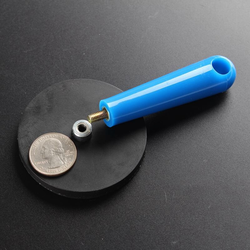 Aimant de montage en caoutchouc | Aimant puissant NdFeB Permanent avec poignée en plastique, étanche et incassable, Dia 66mm et vis facile