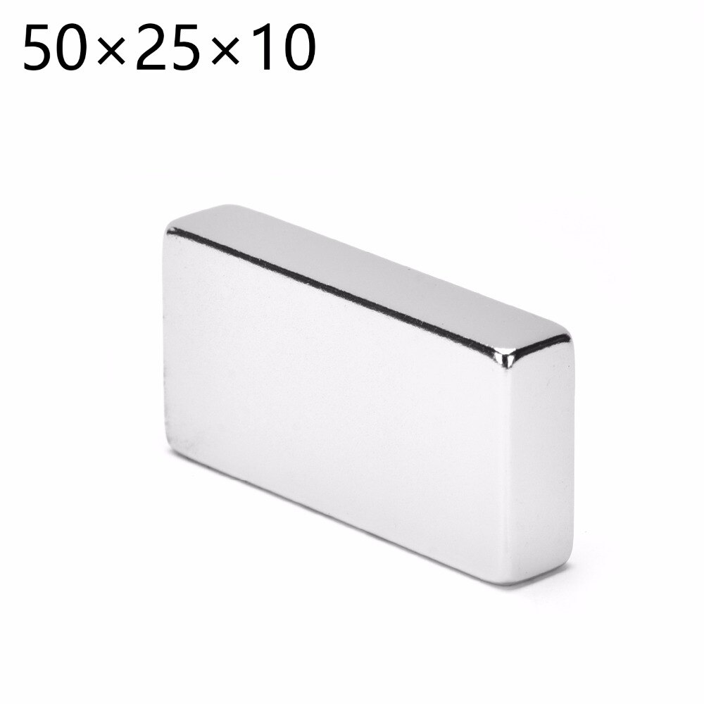 15 Stks/pak Cuboid Block 50X25X10 Mm Super Sterke N35 Zeldzame Aarde Magneten Neodymium Magneet 50*25*10 Mm